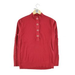 Second life - Damski czerwony sweter - Jak nowy. Czerwone swetry klasyczne damskie Ralph Lauren, bez kołnierzyka. Za 127.76 zł.