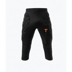 Spodnie bramkarskie 3/4 z ochraniaczami. Czarne spodnie sportowe damskie T1TAN, s, do piłki nożnej. Za 199.99 zł.
