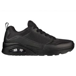 Buty Skechers Uno Fastime 237016-BBK czarne. Czarne buty sportowe na co dzień męskie z syntetyku, bez zapięcia. Za 459.60 zł.