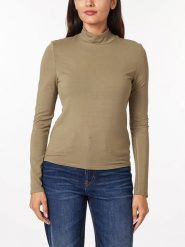 Scotch & Soda Koszulka w kolorze beżowym rozmiar: M. Brązowe bluzki damskie Scotch & Soda, m, bez wzorów, bez kołnierzyka, bez ramiączek. Za 96.83 zł.