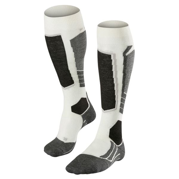 Podkolanówki damskie Falke SK2 Wool. Białe skarpetki damskie Falke, bez wzorów. Za 157.45 zł.