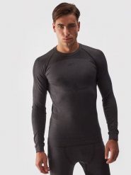 4F Podkoszulek termiczny w kolorze szarym rozmiar: S/M. Szare bielizna termoaktywna męska 4f, m, bez wzorów, z materiału. Za 89.95 zł.