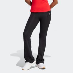 Legginsy fitness damskie ADIDAS flare. Czarne legginsy damskie Adidas, s, bez wzorów, z bawełny. Za 149.99 zł.