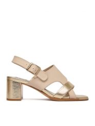 MEXX Sandały EO-WS1161-03 Beżowy. Brązowe sandały damskie Mexx, bez wzorów, ze skóry, bez obcasa, na słupku. Za 329.99 zł.