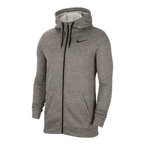 Bluza treningowa męska Nike Thrma HD FZ. Szare bluzy sportowe męskie Nike, bez wzorów, sportowe, bez kołnierzyka, bez ramiączek. Za 249.00 zł.