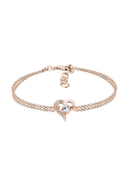 Elli Elli Bransoletka Damski Symbol Serca Miłość z kryształami w srebrze próby 925 Sterling Silver Bransoletki 1 ct. Szare bransoletki damskie Elli, metalowe. Za 248.99 zł.