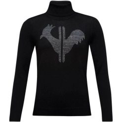 Damski sweter z golfem Rossignol Classic. Czarne golfy damskie Rossignol, bez wzorów, bez ramiączek. W wyprzedaży za 682.50 zł.