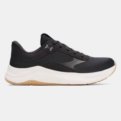 Buty treningowe damskie Under Armour Aurora 3 black/summit white/castlerock. Czarne obuwie treningowe damskie Under Armour, na fitness i siłownię. Za 210.45 zł.