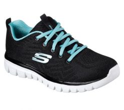 Buty do chodzenia damskie Skechers Graceful Get Connected. Czarne buty sportowe na co dzień damskie Skechers, bez wzorów, z materiału, trekkingowe. Za 257.55 zł.
