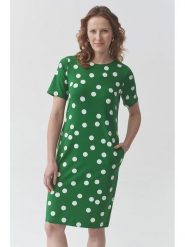 TATUUM Sukienka "Koa" w kolorze zielonym rozmiar: M. Zielone sukienki damskie Tatuum, na co dzień, m, bez wzorów, bez kołnierzyka, bez ramiączek, midi, proste. Za 176.91 zł.