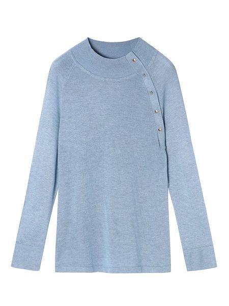 TATUUM Sweter w kolorze błękitnym rozmiar: XL. Niebieskie golfy damskie Tatuum, xl, bez wzorów, z wiskozy, bez ramiączek. Za 123.25 zł.