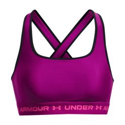 Stanik fitness Under Armour Crossback Mid. Fioletowe biustonosze sportowe damskie Under Armour, bez wzorów. Za 89.99 zł.