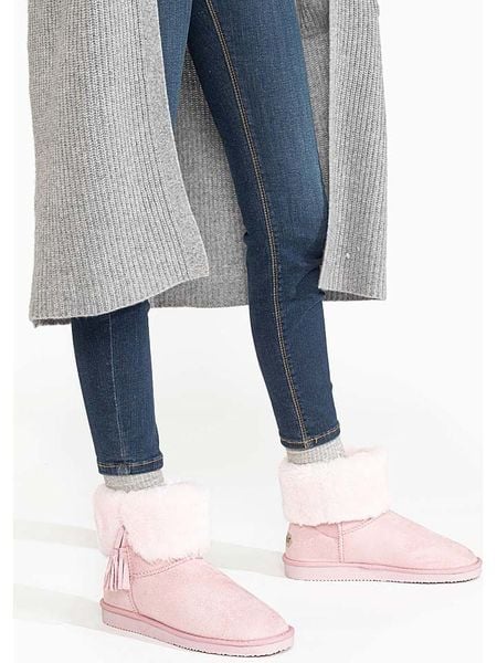 Blackfield Botki zimowe "Clary" w kolorze jasnoróżowym rozmiar: 38. Różowe botki damskie Blackfield, na zimę, z materiału, bez obcasa, bez zapięcia. Za 143.90 zł.