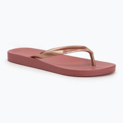 Japonki damskie Ipanema Anat Tan. Czerwone klapki damskie Ipanema, bez wzorów, bez obcasa. Za 49.99 zł.