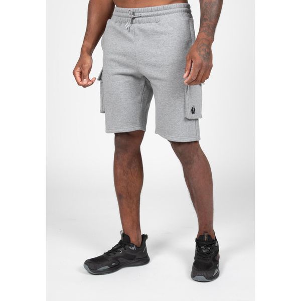 Hudson Cargo Sweat Szorty - Szary Melange. Szare spodenki sportowe damskie GORILLA WEAR, bez wzorów. Za 233.00 zł.