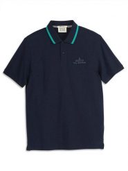 Scotch & Soda Koszulka polo w kolorze granatowym rozmiar: M. Niebieskie koszulki polo męskie Scotch & Soda, m, bez wzorów, z bawełny, bez ramiączek. Za 70.24 zł.