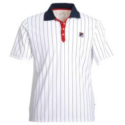 Koszulka treningowa męska Fila Stripes. Niebieskie t-shirty sportowe męskie Fila, m, z materiału, bez ramiączek. Za 366.00 zł.