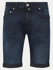Pierre Cardin Szorty jeansowe 34520/000/8140 Granatowy Modern Fit. Niebieskie szorty męskie Pierre Cardin, z bawełny, bez kołnierzyka. Za 279.99 zł.