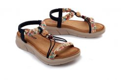 Artiker Relaks 58C002 Granatowy;Wielokolorowy, sandały damskie. Niebieskie sandały damskie Artiker Relaks, bez wzorów, bez obcasa, na płaskiej podeszwie. Za 164.90 zł.