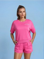 Bluza z krótkim rękawem - różowy. Czerwone bluzy bez kaptura damskie Sinsay, l. Za 29.99 zł.