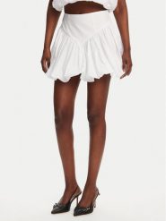 Bardot Spódnica mini Lissett Poplin 59796SB Biały Regular Fit. Białe spódniczki damskie BARDOT, bez wzorów, z bawełny, mini. Za 229.99 zł.