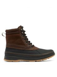Sorel Kozaki Akeny II Boot Plus Wp 2084851256 Brązowy. Brązowe buty zimowe męskie Sorel, z nubiku, bez zapięcia. Za 599.99 zł.