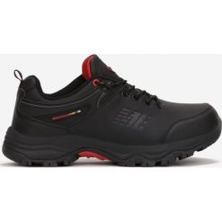 Czarno-Czerwone Buty Trekkingowe Phinine. Czarne buty trekkingowe męskie Born2be, na lato, z nubiku, przed kostkę, bez zapięcia. Za 139.99 zł.