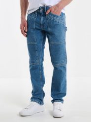 BIG STAR Dżinsy "Rikus" - Tapered fit - w kolorze niebieskim rozmiar: W34/L30. Niebieskie jeansy męskie Big Star. Za 193.24 zł.