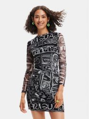 Desigual Sukienka codzienna 23SWVK23 Szary Slim Fit. Szare sukienki damskie Desigual, na co dzień, s, bez wzorów, z syntetyku, bez kołnierzyka, bez ramiączek, proste. Za 239.99 zł.