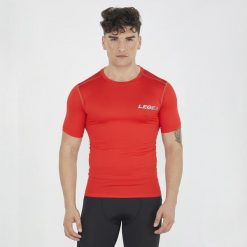 Mężczyzna Bieganie Koszulka z Długim Rękawem Body 2 Czerwona. Czerwone t-shirty sportowe męskie Legea, m, z bawełny, bez ramiączek, do biegania. Za 64.00 zł.