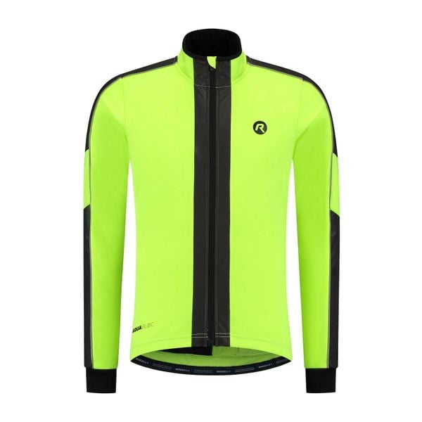 Kurtka rowerowa zimowa męska Rogelli Essential Hi Vis. Czarne kurtki męskie Rogelli, na zimę, m, bez wzorów, z softshellu, bez kaptura. W wyprzedaży za 275.00 zł.