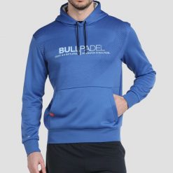 Bluza do padla z kapturem męska Bullpadel Grelo. Niebieskie bluzy z kapturem męskie bullpadel, m, z dzianiny. Za 239.99 zł.