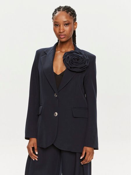 Maryley Marynarka 24EB202/43BL Granatowy Regular Fit. Niebieskie marynarki i żakiety damskie Maryley, s, bez wzorów, z syntetyku. Za 399.99 zł.