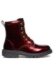 Geox Kozaki J Shaylax Girl J46EXA 00067 C7005 M Bordowy. Czerwone kozaki dziewczęce Geox, bez wzorów, ze skóry, bez obcasa. Za 359.99 zł.