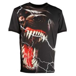 T-Shirt Nytrostar T-Shirt Z Nadrukiem Psa Dorosłych. Czarne t-shirty męskie NYTROSTAR, l, bez wzorów, z materiału, bez kołnierzyka. Za 261.99 zł.