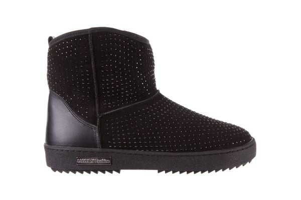 Śniegowce Bayla-161 7063 Czarne, Skóra naturalna zamszowa - 36. Czarne śniegowce damskie Bayla, z materiału. W wyprzedaży za 134.10 zł.