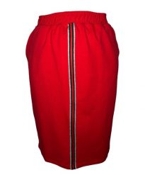 Czerwona dresowa spódnica Bea na gumce OSTATNIE SZTUKI PLUS SIZE XXL. Czerwone spódniczki damskie Moda Size Plus Iwanek, l, z aplikacjami, z bawełny, eleganckie, plus size, midi. W wyprzedaży za 49.90 zł.