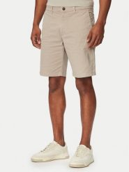 BOSS Szorty materiałowe Chino 50559292 Beżowy Slim Fit. Brązowe szorty męskie Boss, z bawełny, bez kołnierzyka. Za 449.99 zł.