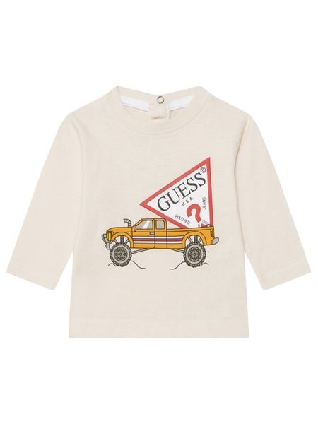 Guess Bluzka I5BI01 I3Z14 Biały Regular Fit. Białe t-shirty chłopięce Guess, z aplikacjami, z bawełny, bez ramiączek. Za 59.99 zł.