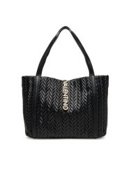 Valentino Torebka Fania Re VBS9AB01 Czarny. Czarne torebki klasyczne damskie Valentino, bez wzorów, ze skóry, bez dodatków. Za 599.99 zł.