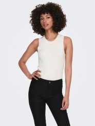 JDY Top Aya 15287501 Biały Slim Fit. Białe topy damskie JDY, xl, bez wzorów, z wiskozy, bez kołnierzyka. Za 59.99 zł.