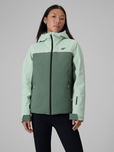 4F Kurtka zimowa membrana 5000 damska - miętowa XL. Niebieskie kurtki damskie 4f, l, bez wzorów, bez kaptura, narciarskie. Za 399.99 zł.