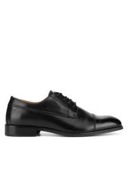 Gino Rossi Półbuty FABIO-05 124AM Czarny. Czarne buty wizytowe męskie Gino Rossi, ze skóry, bez zapięcia. Za 349.99 zł.