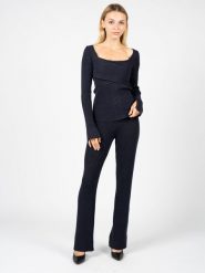 Pinko Spodnie "Campanello" | 100725 A0EV | Campanello Pantalone | Kobieta | Granatowy. Niebieskie spodnie materiałowe damskie Pinko, bez wzorów, z poliesteru. W wyprzedaży za 229.00 zł.