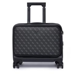 Walizka kabinowa Guess. Czarne walizki Guess, z aplikacjami, małe. Za 639.99 zł.