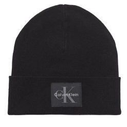 Czapka Calvin Klein. Czarne czapki męskie CALVIN KLEIN, na zimę, bez wzorów. Za 169.99 zł.