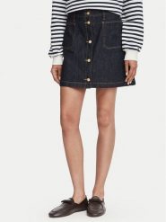 Tommy Hilfiger Spódnica jeansowa WW0WW50008 Granatowy Regular Fit. Niebieskie spódniczki damskie Tommy Hilfiger, l, bez wzorów, z bawełny. Za 489.99 zł.