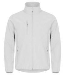 Clique Classic Softshell Jacket - 96% Poliester Recyklingowy. Białe kurtki softshell damskie CLIQUE, s, bez wzorów, z poliesteru, bez kaptura. Za 265.63 zł.