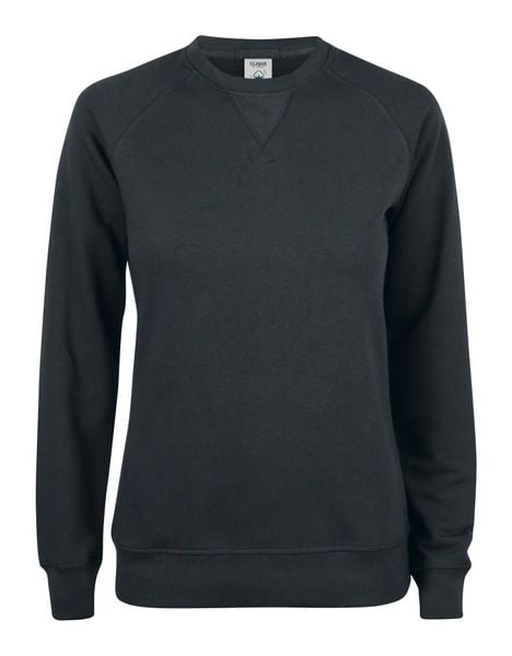 Clique Premium OC Roundneck Women — damska bluza z bawełny organicznej – black. Czarne bluzy bez kaptura damskie CLIQUE, l, z bawełny. Za 232.73 zł.