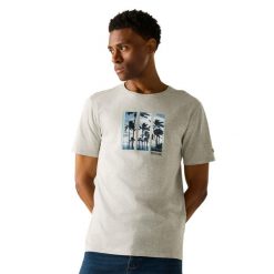 T-shirt Męski Z Palmą Cline IX. Szare t-shirty męskie Regatta, l, bez wzorów, z bawełny, bez kołnierzyka. Za 68.99 zł.